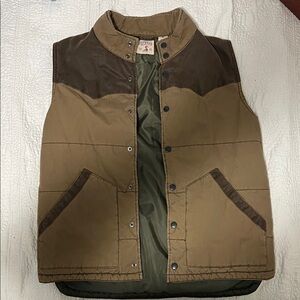 RedHead Tan and Brown Vest with Green Interior